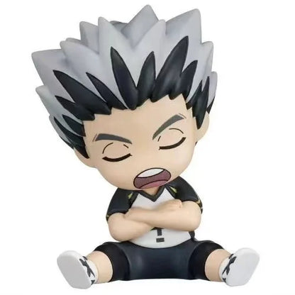 Japanese Genuine Gacha Scale Model Haikyuu Shoulder To Shoulder Sitting Figure Shoyo Hinata Tobio Kageyama Action Figure Toys