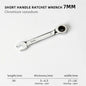 1Set 6mm-19mm Reversible Combination Stubby Single Wrench Stubby Combination 72 Tooth Ratchet Socket Spanner Nut Repair Tools