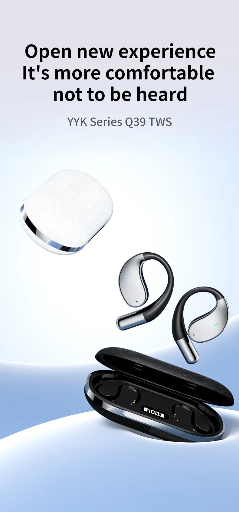 2026AI Smart Translation Headphones Sports Bluetooth Wireless Earbuds - Real-Time 144-Language Translator with Free Lifetime App