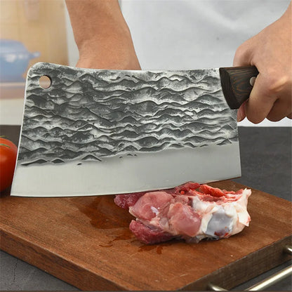 1 KG Chopping Knife 5mm Thickened Handmade Forged Kitchen Bone Knife Butcher Durable Hard Blade Chopper Kitchen Knife Cleaver