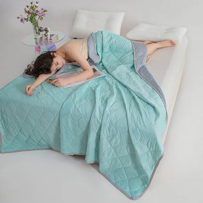 Grade A Cooling Summer Blanket for Bed Soft Breathable King Summer Quilt Queen Air Condition Comforter Lightweight Cool Duvet