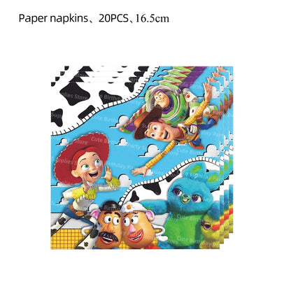Toy Story Party Decorations Cup Plate Napkin Slap Bracelet Cake Topper Birthday Party Favors Reward Prizes Party Supplies