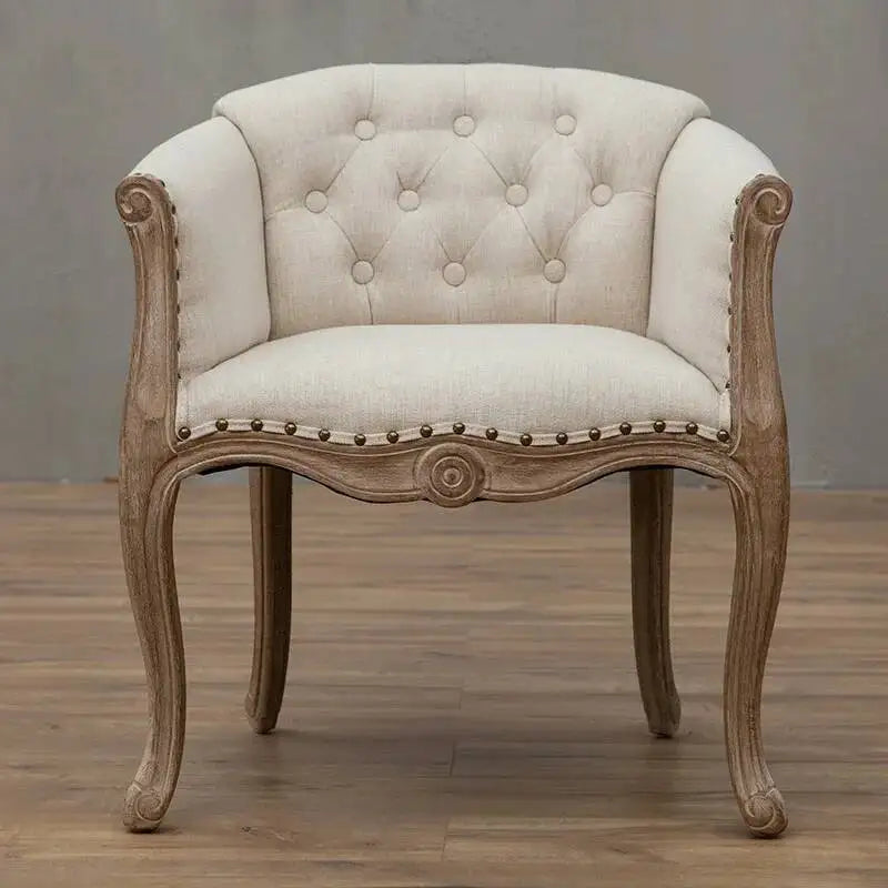 Leisure Sofa Chair, Solid Wood Antique Dining Chair, European Hotel Dining Chair, Living Room Leisure Sofa,Support Customization