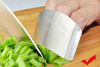 Stainless Steel Finger Protector Kitchen Knife Cutting Cooking Finger Protector Safe Kitchen Durable Chop Shield Cut Gadget