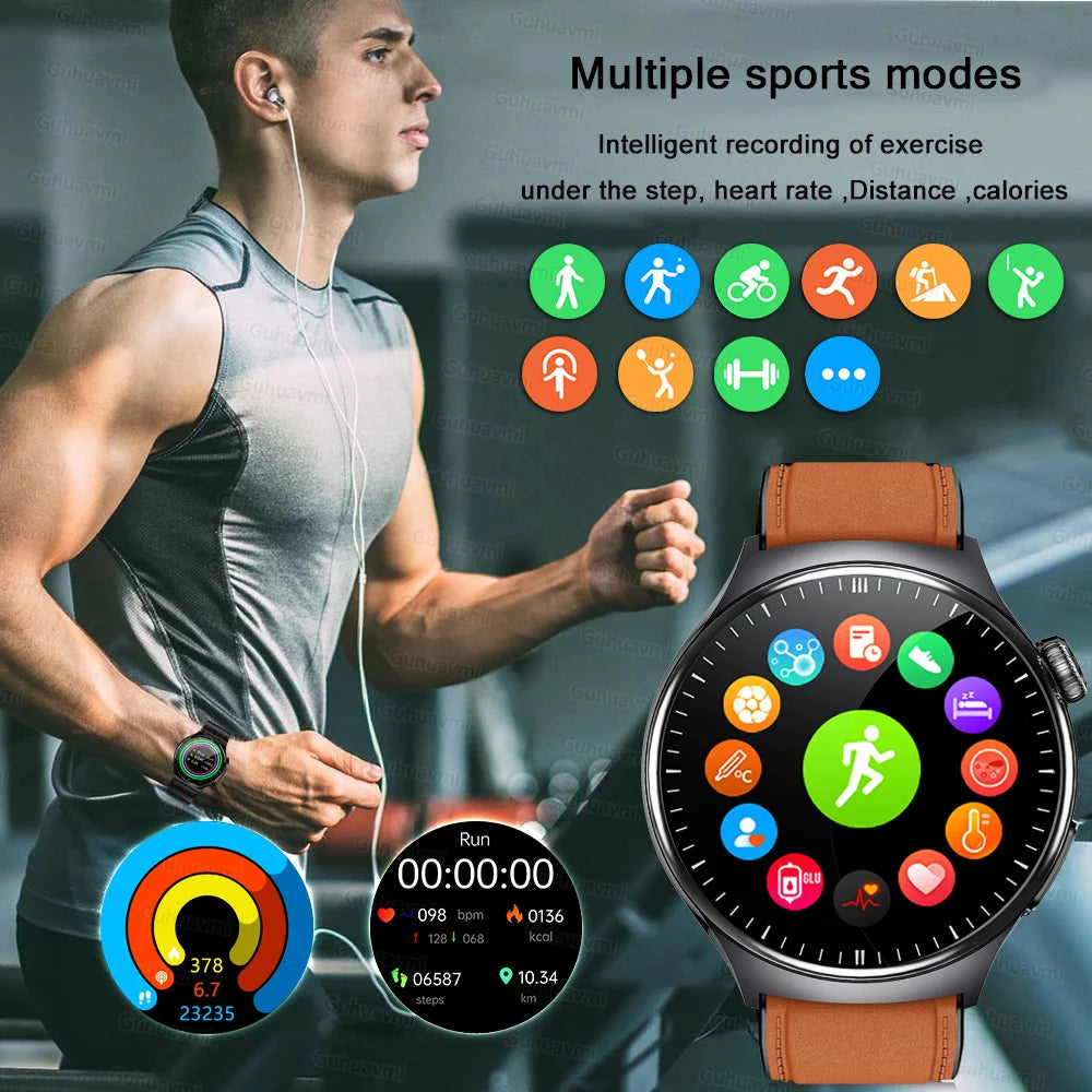 2026Nowość Zdrowie Sport EKG AI Diagnostyka Inteligentne Zegarki Męskie Tętno Ciśnienie Krwi IP68 Wodoodporne Smartwatche Dla Mężczyzn Kobiet