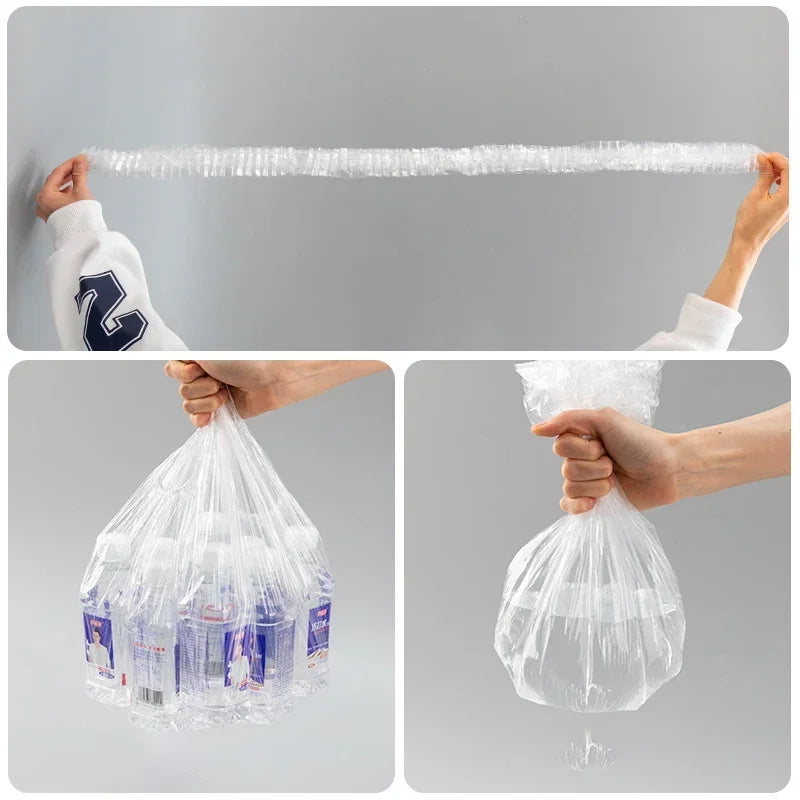 120/70/52CM Disposable Kitchen Accessory Food Cover Storage Bag Saver Dust Food Grade Fresh Lids Elastic Shower Headgear Cover