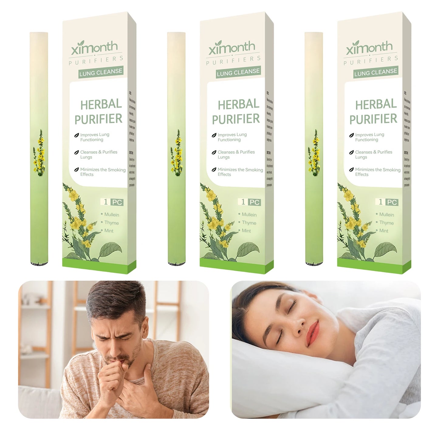 Herbal Blend Diffuser Refreshes The Mind Relieves Fatigue Lung-clearing Purification Pen Relieve Breath Discomfort for All Ages