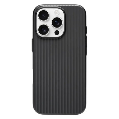 Luxury Stripes Metallic Paint Armor Case For iPhone 17 Air 16 15 14 13 Pro Max Shockproof Camera Protective Slim Matte PC Funda
