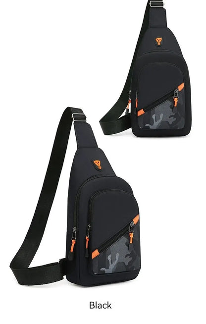 Rilibegan Nylon Men's Chest Bag 2023 New Portable Casual Shoulder Bag Trendy and Unique Design Crossbody Bag