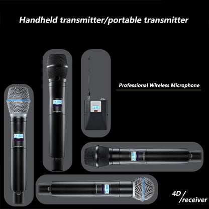 A.CHENG AD4G K9 Professional Wireless Microphone UH Long-Distance Reception, Excellent Performance and Excellent Quality