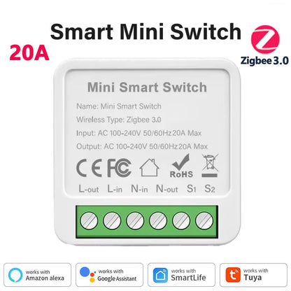 Smart Switch Module WiFi ZigBee Tuya Smart Life App Remote DIY Delay Support 2-way Control with Alexa Google Home Voice Control
