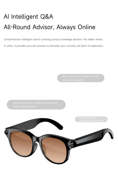 Lenovo Smart AI Glasses 8K 1600W Camera Record Bluetooth Calling Music Player Sunglasses Color Change AI Translation Glasses Men