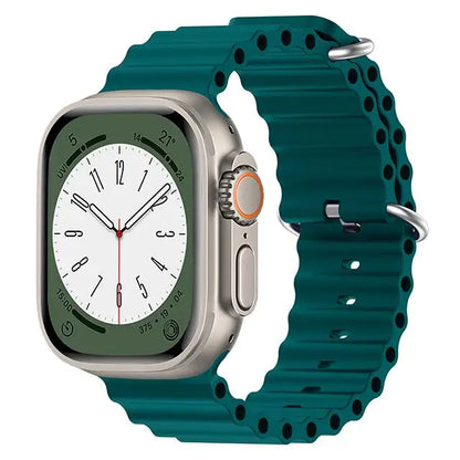 Ocean Strap for apple watch Band 44mm 40mm 45mm 41mm 49mm 46mm silicone correas bracelet iWatch series 7 5 6 3 se 8 Ultra 2 9 10