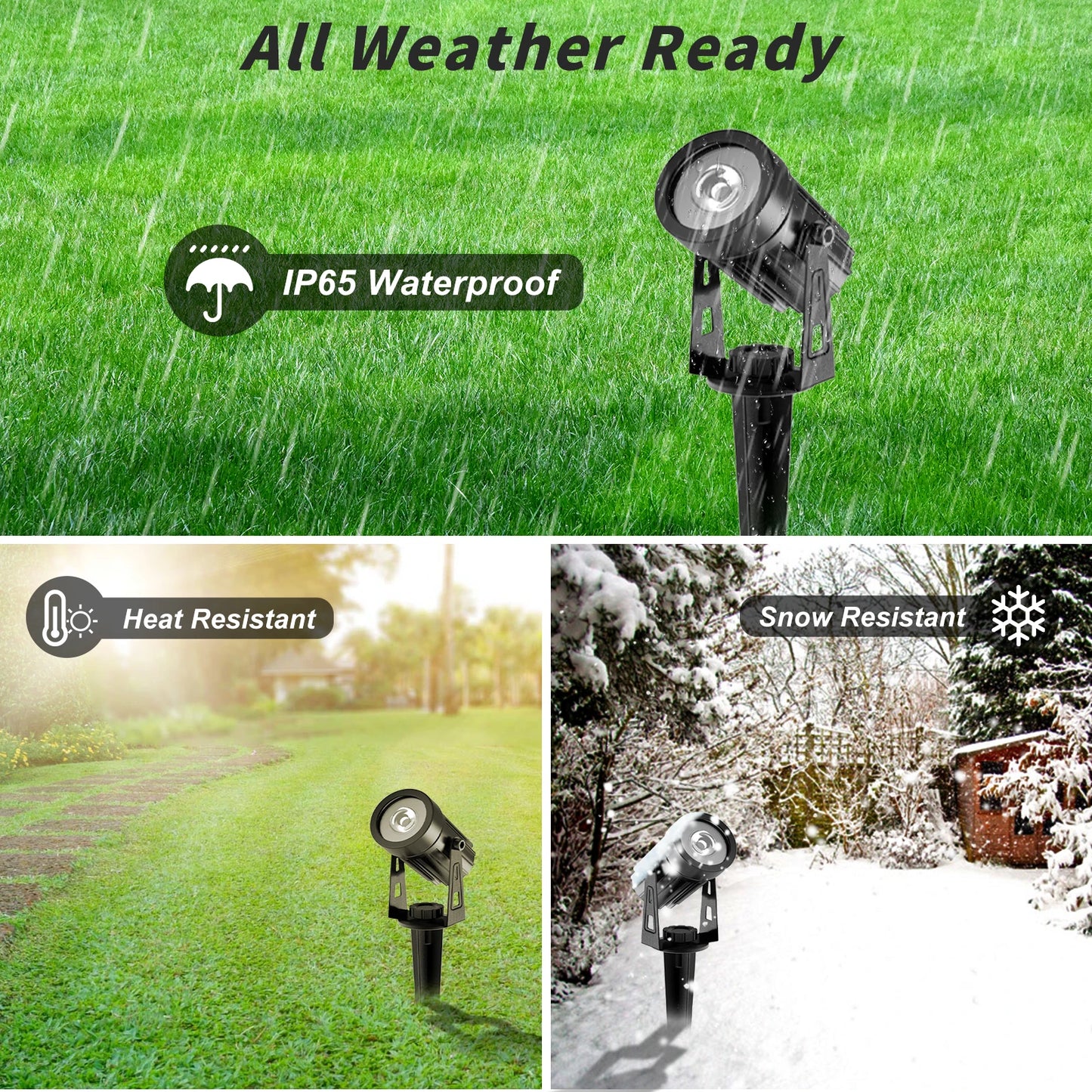 Solar Powered Spotlight IP65 Solar LED Light Outdoor Landscape Yard Garden Tree Separately Lamp Aluminum Anti Rust Solar Lamp