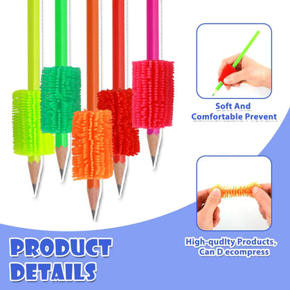 10Pcs Colorful Furry Portable Pen Case Squeeze Stress Relief Music Fun Creative Novelty Prank Decompression Toys Adults Kids