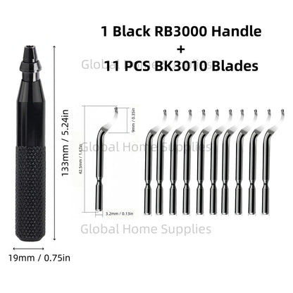 Deburring Tool RB3000 with 1 or 11 High Speed Steel Swivel Blades BS1010 BS1018 BK3010 BS3010 360 Degree Rotary Head Burr Remove