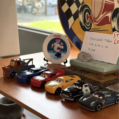 Disney Pixar Cars Lightning McQueen Storm Jackson Mack Container Truck 1/55 Ratio Die Casting Alloy Car Model Toys Truck Gifts