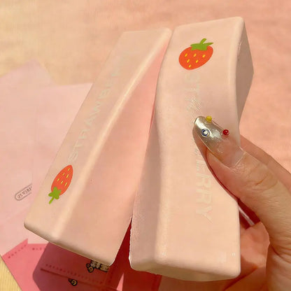 Strawberry Milk Bread Stick Squishies Slow Rising PU Foam Squeeze Stress Toy Moist Scented Bread Doll Soft Venting Toy For Party