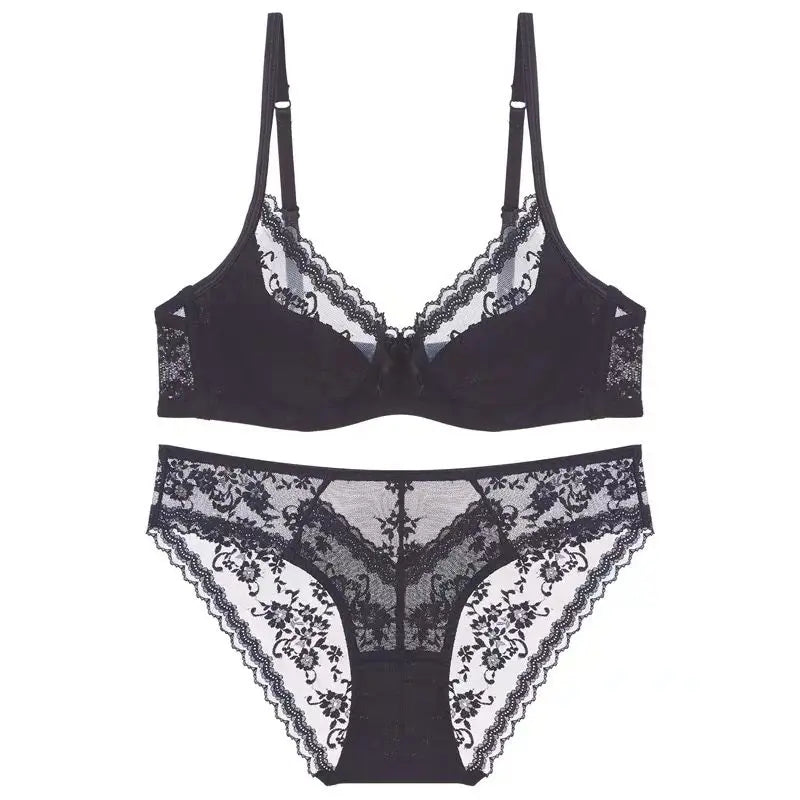 Ultra Comfort French Lace Bra, Demi Cup Underwire Lightweight for Large Bust, Anti Sagging Support Summer Sexy BANERDANNI Sexy B