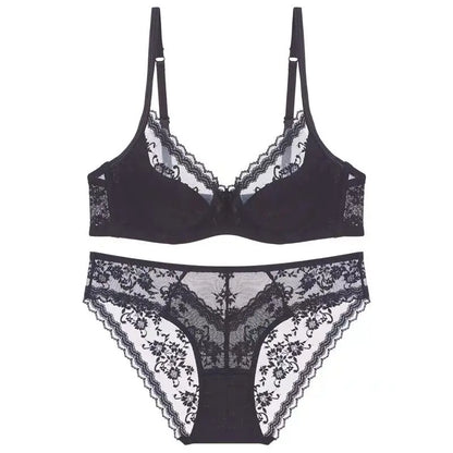 Ultra Comfort French Lace Bra, Demi Cup Underwire Lightweight for Large Bust, Anti Sagging Support Summer Sexy BANERDANNI Sexy B