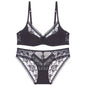 Ultra Comfort French Lace Bra, Demi Cup Underwire Lightweight for Large Bust, Anti Sagging Support Summer Sexy BANERDANNI Sexy B