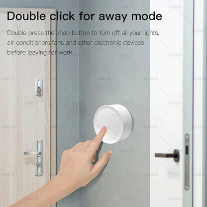 Tuya ZigBee Smart Knob Switch Wireless Scene Button Rotatable Dimmer Switch Home Appliances Automation Scenario Linkage Remoter