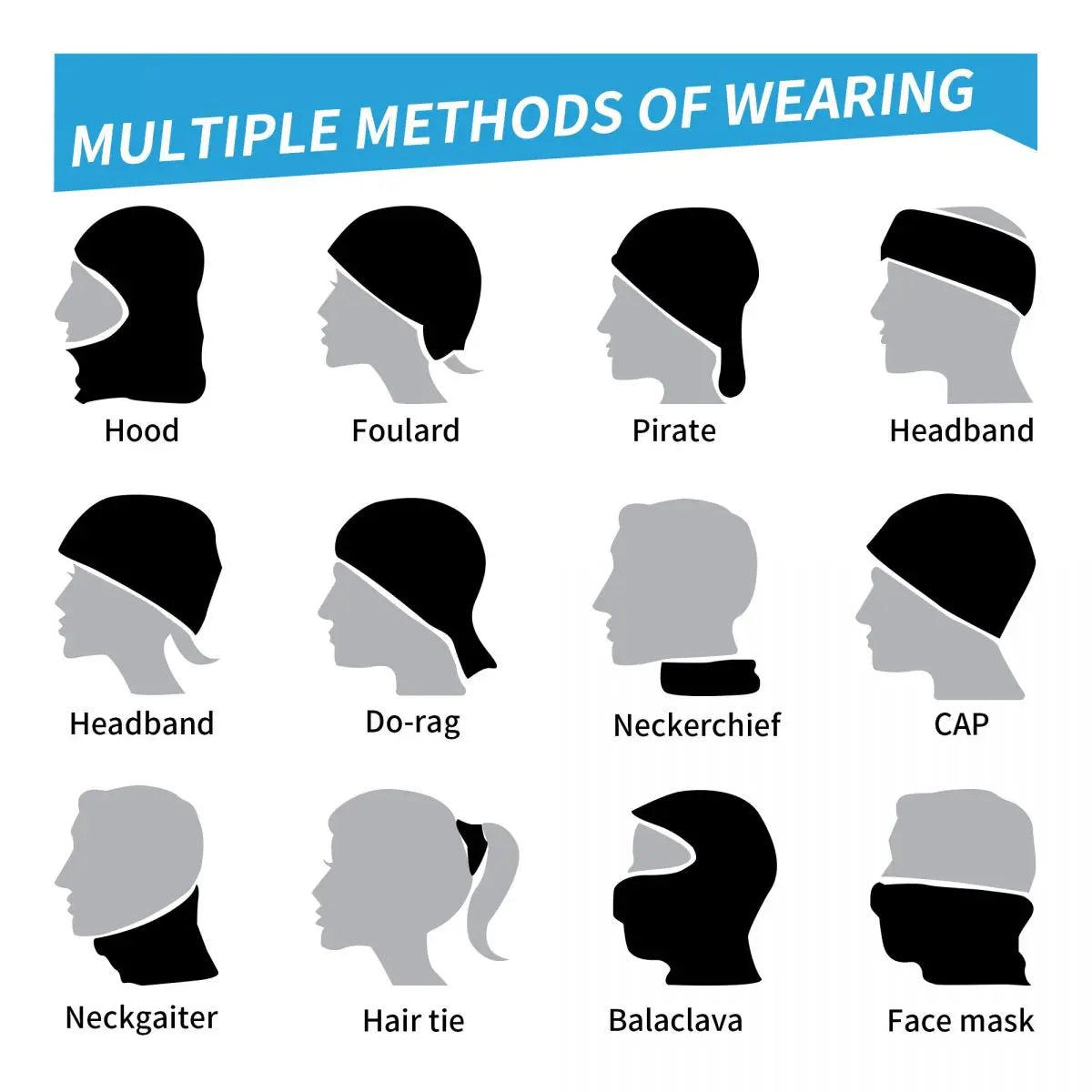 Motor Enduro Cross Motocross Bandana Neck Gaiter Face Scarf Warm Headband Riding for Men Women Adult Washable
