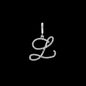 Fashion 26 Cursive Initial Letter Zircon Pendant Necklace For Women Shiny Crystal Alphabet Rope Chain Necklace Hip Hop Jewelry