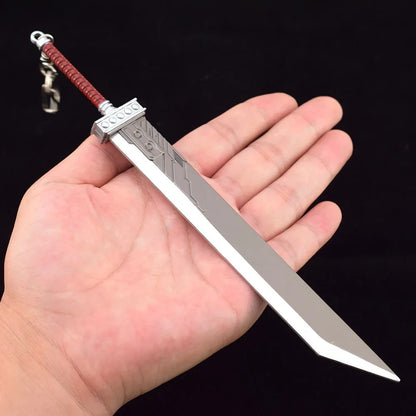 22cm Buster Sword Fantasy Game Weapon Cloud Strife Game Metal Sword Weapon Model Home Ornament Samurai Karambit Knafe Crafts Toy