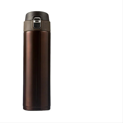 Creative Bullet Lid Thermos Cup, Simple Solid Color Direct Drinking Water Bottle, Durable Practical for Students School Use