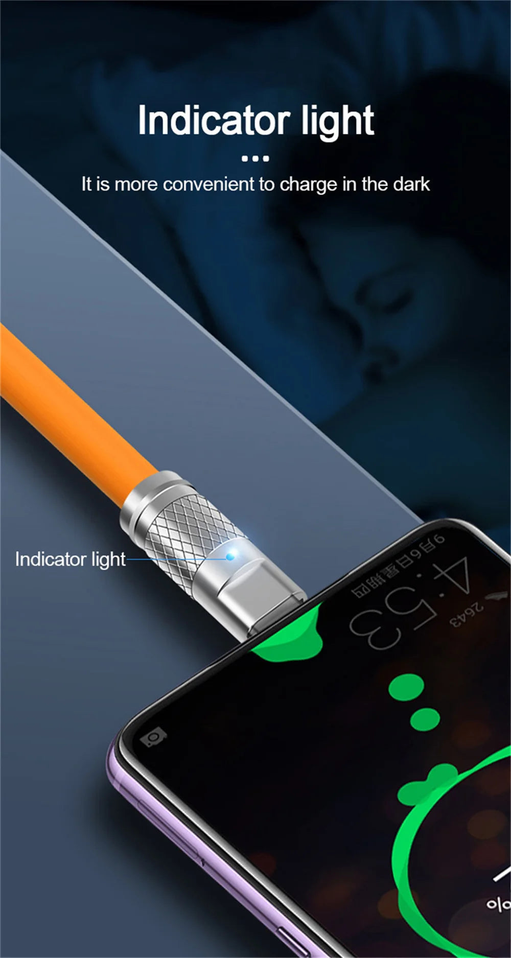 10PCS 120W Super Fast Charge Type-C Liquid Silicone Cable Quick Charge USB Lines For Xiaomi Huawei Samsung USB Phone Data Wire