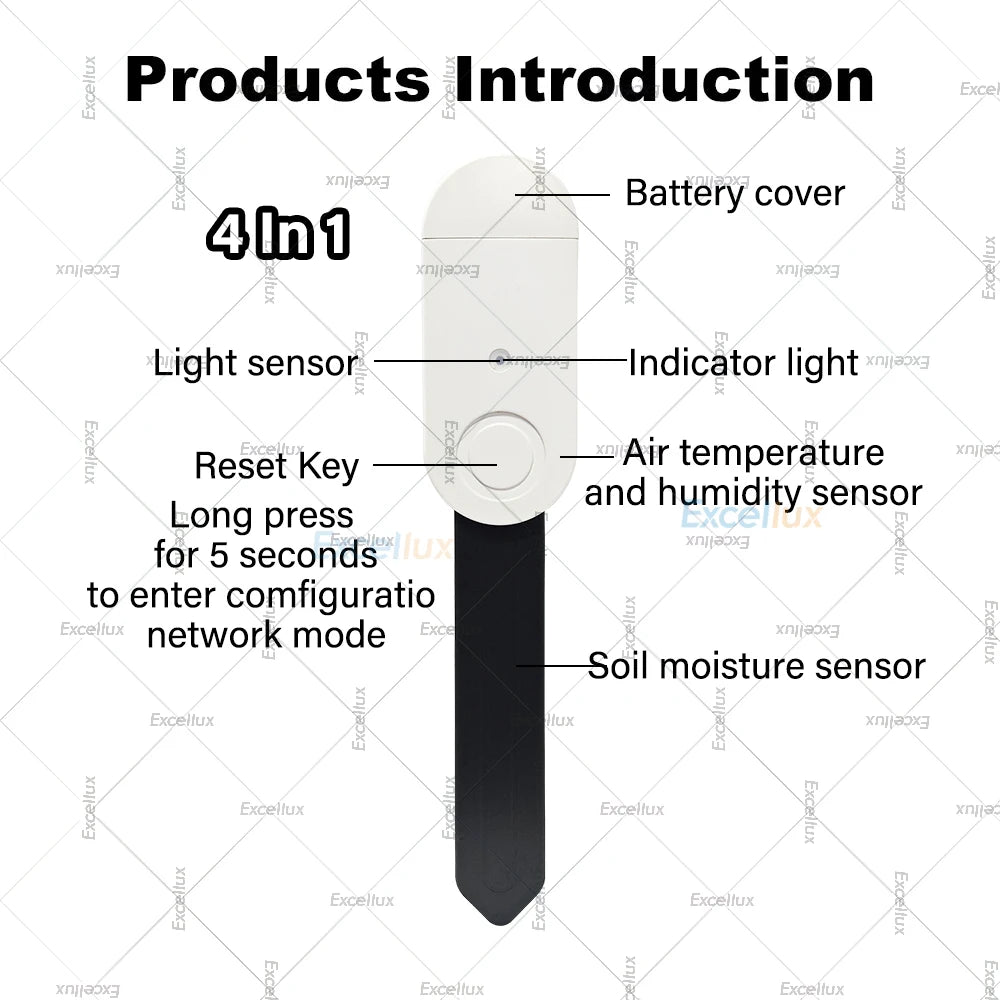 Zigbee Soil Moisture Tester Sensor Temperature Hygrometer illuminance Soil Fertility Sensor For Tuya Smart Life 2MQTT Automation