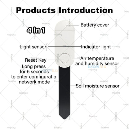 Zigbee Soil Moisture Tester Sensor Temperature Hygrometer illuminance Soil Fertility Sensor For Tuya Smart Life 2MQTT Automation