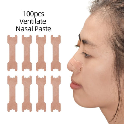 100pcs Anti-snoring Strips Easier to Breathe Help Breathing Reduce Snoring Nasal Strips Better Sleep Breathe Health Care