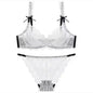 Romantic Atmosphere Lace Minimizer Bra Ultra Thin Sponge Free Wirefree Women Seamless Full Coverage Bust Push Up Set BANERDANNI