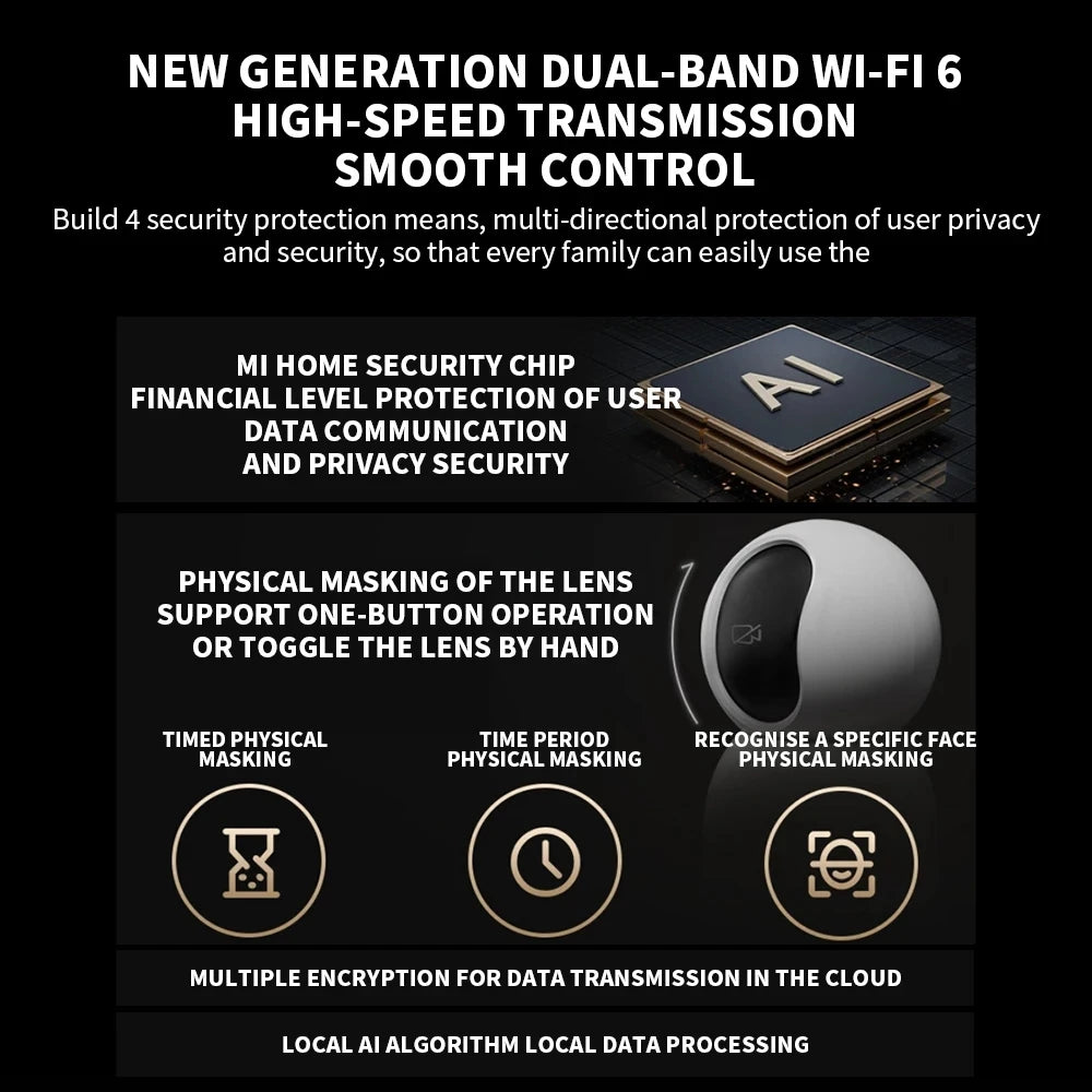 Xiaomi C700 Smart Camera 4K Ultra HD 8MP AI Human Tracking Low-Light Full Color Night Vision Mobile Surveillance