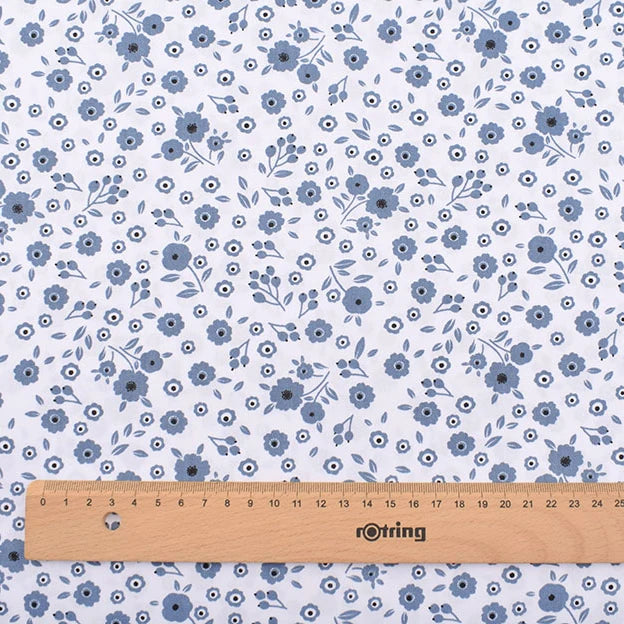 Chainho,Printed Twill Weave Cotton Fabric,DIY Qulting Sewing Material,Patchwork Cloth,Blue Series,6 Designs,3 Spiecification