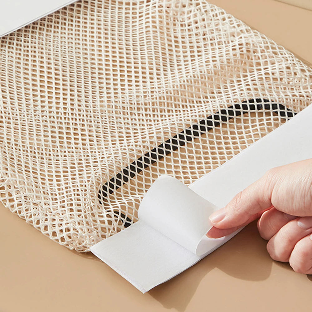 Hanging Storage Mesh Bags Kitchen Garbage Bag Storage Tools Wall-mounted Large-capacity Storage Bag Packaging Plastic Bag 1pc