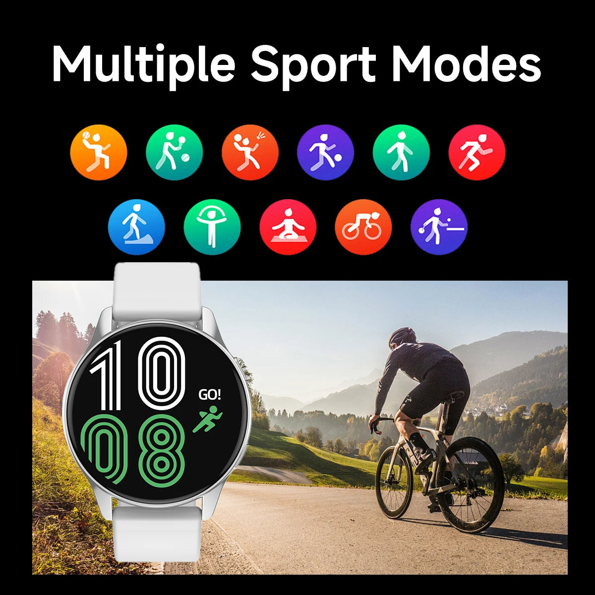 Smart Watch HD Touch Screen Heart Rate Sleep BP Health Monitoring For Android&IOS Phone BT Call Sport Smartwatch For Men Women