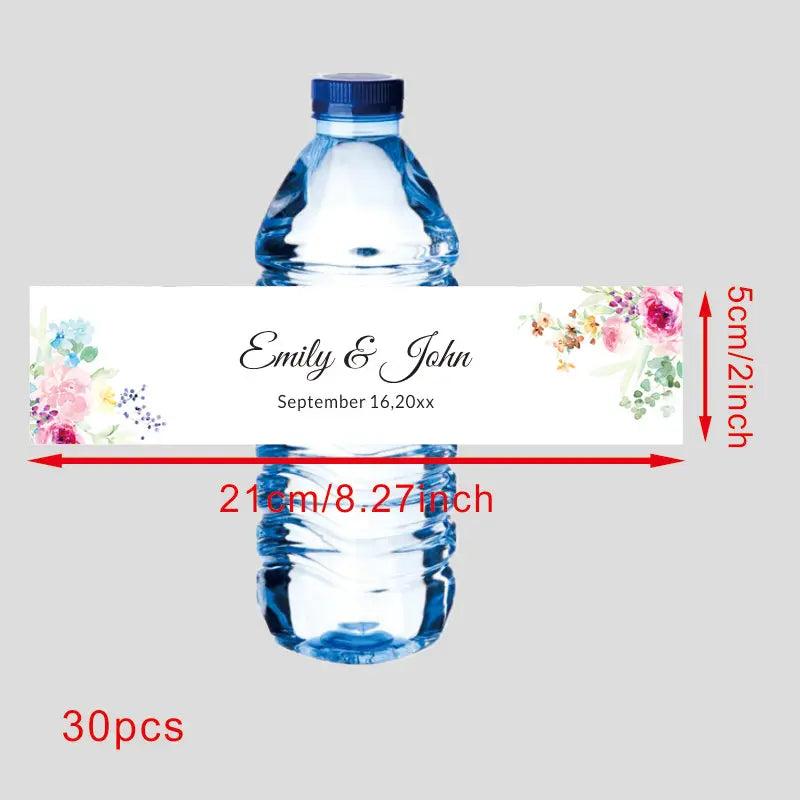 Custom 30 pieces Celebration label Personalized bottle label sticker Custom name text sticker
