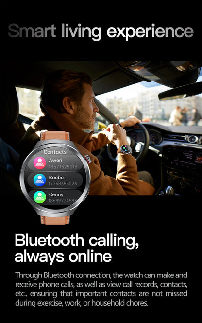 2026New 1.73-inch Sapphire AMOLED Smart Watch Men Women ECG Uric Acid Blood Pressure Health Track Call Clock Care Smartwatch NFC