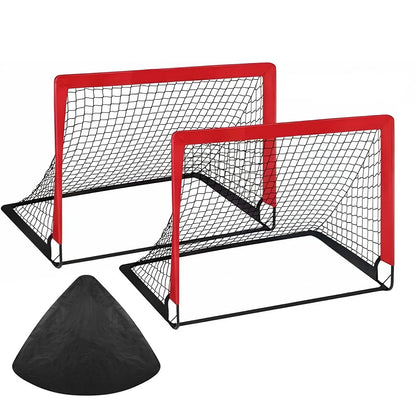 Soccer Goals for Backyard Set 2pcs Portable Training Football Net Indoor and Outdoor Children’s Football Match Door Frame