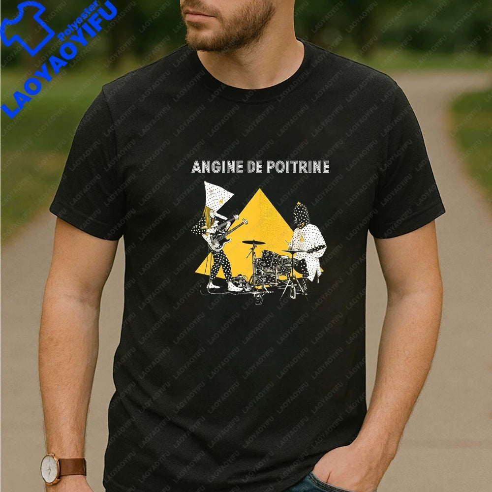 Angine De Poitrine Mens T-shirts and Tank Tops - Summer Short-sleeved Men's and Women's Comfortable T-shirts