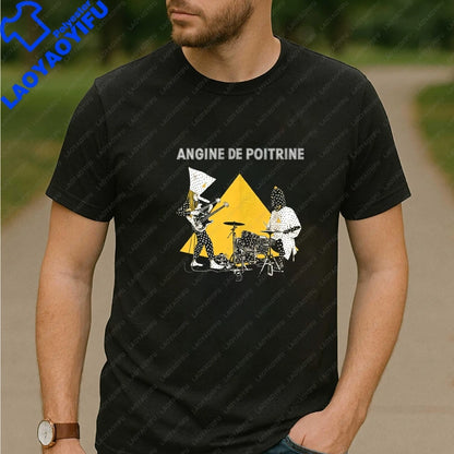Angine De Poitrine Mens T-shirts and Tank Tops - Summer Short-sleeved Men's and Women's Comfortable T-shirts
