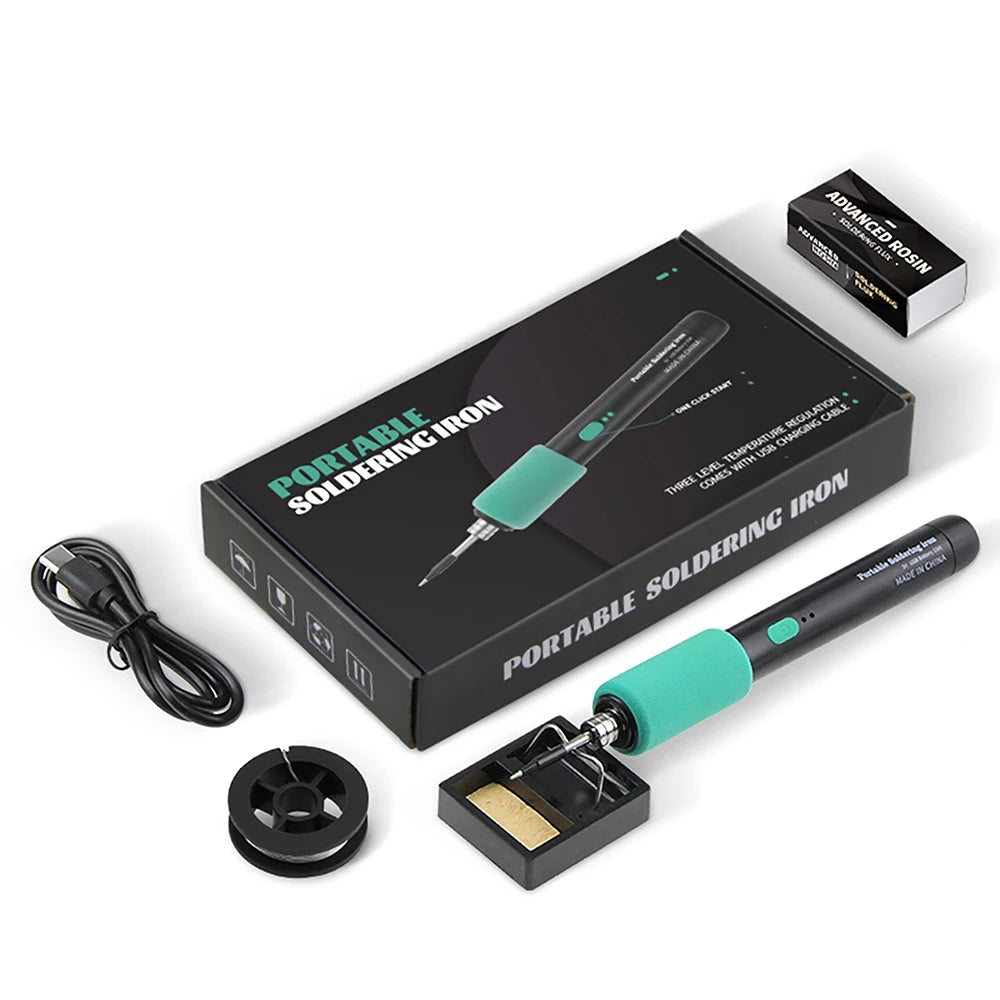 Wireless mini soldering iron with three-level temperature control Type C interface, suitable for maintenance and soldering