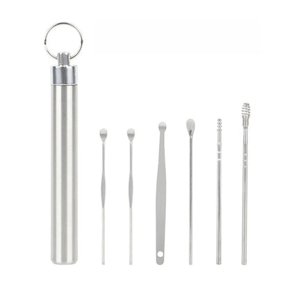 Ear Pick Six-piece Set Ear Cleaning Ear Picking Earpick Convenient Portable Ear Pick Household for Adults