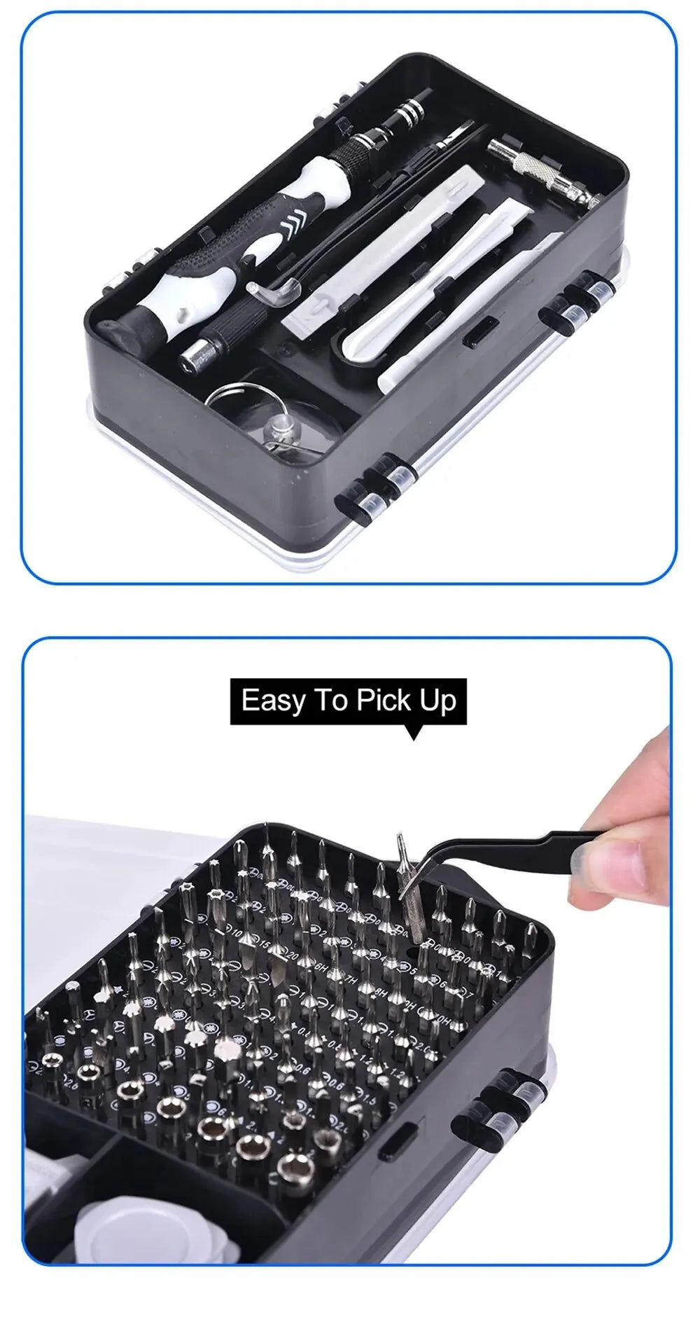 115 in 1 Multifunctional Screwdriver Set Electronic Repair Tools for Computer Phone and Household Use Insulation Screwdriver Kit