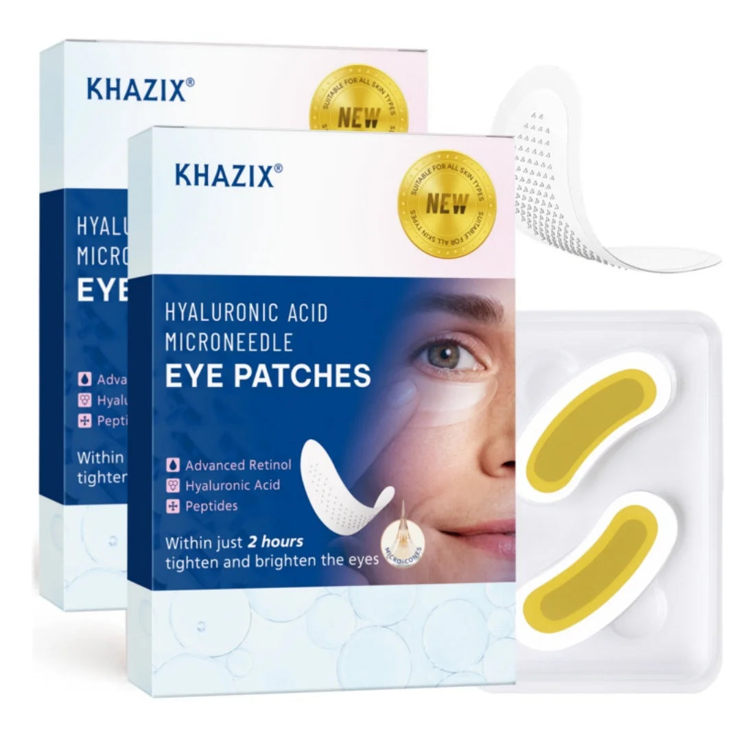 Retinol Microneedle Eye Patches with Hyaluronic Acid & Firming Peptides,for Forehead, Eye Area, Crow's Feet & Smile Lines,1Pair.
