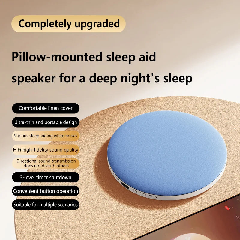 Głośnik Bluetooth do spania pod poduszkę, przenośne urządzenie audio przy łóżku, miękki głośnik do poduszki dla relaksu, snu i domowego relaksu