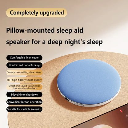 Głośnik Bluetooth do spania pod poduszkę, przenośne urządzenie audio przy łóżku, miękki głośnik do poduszki dla relaksu, snu i domowego relaksu
